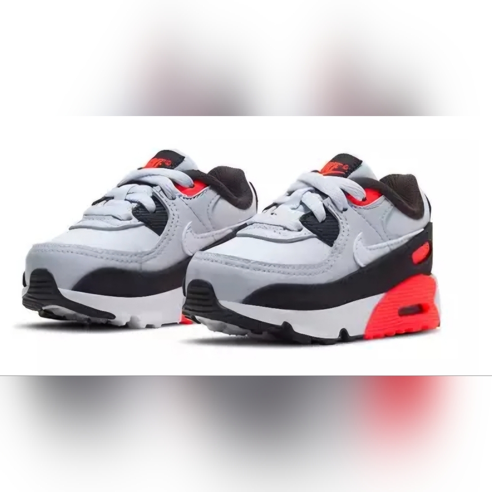 Nike Kids Sneakers in Gray, Black, and Red